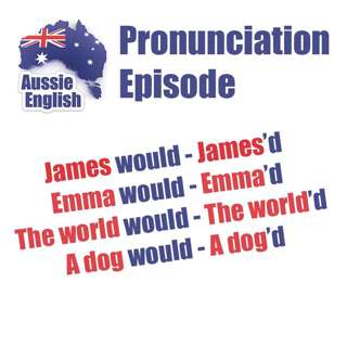 Pronunciation: Contracting WOULD onto NOUNS & NAMES