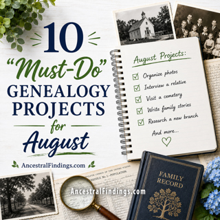 10 "Must-Do" Genealogy Projects for August