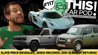 Slate Price Revealed, Koenigsegg Jesko Records, Honda Element Returns, and More! THIS CAR POD! EP117