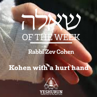 Kohen with an injured hand