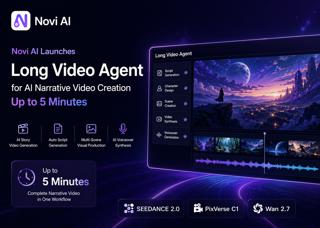 Novi AI Launches Long Video Agent for AI Narrative Video Creation Up to 5 Minutes