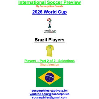 2026 FIFA World Cup – Brazil Players Short Version – Part 2 of 2