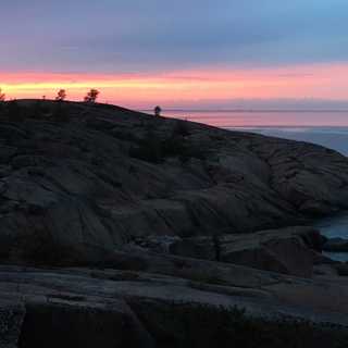 Morgon med hjortar och kväll med Blå jungfrun