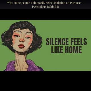 Why Some People Voluntarily Select Isolation on Purpose — Psychology Behind It