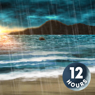 Rain Sounds for Sleeping + Ocean Waves 12 Hours | Also for Studying, Focus, Relaxation