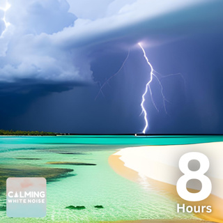 Thunderstorm in Paradise (8 Hours) | Ocean Waves and Thunderstorm Sounds for Relaxation