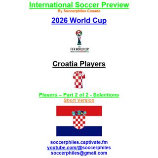 2026 FIFA World Cup – Croatia Players Short Version – Part 2 of 2