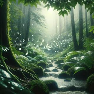 😴🌧️🎵 RAIN in the FOREST and SOFT MELODY, Allies for your Nighttime WELL-BEING