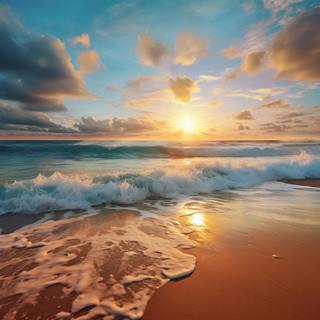 Meditative Beach Waves: Coastal Bliss for Stress Reduction and Focus