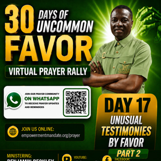 30 DAYS OF UNCOMMON FAVOR VIRTUAL PRAYER RALLY - Day 21