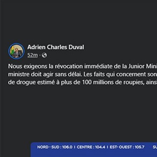 Arrestation de l’époux de la Junior Minister : Adrien Duval réclame la révocation immédiate de Véronique Leu Govind