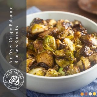 Air Fryer Crispy Balsamic Brussels Sprouts