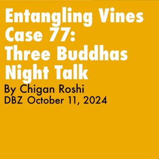 2024.10.11 - Entangling Vines Case 77- Three Buddhas Night Talk- By Chigan Roshi, DBZ GW Sesshin