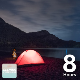 Beach Camping Sounds (8 Hours) | Relaxing Waves Crashing, Crackling Fire & Night Crickets