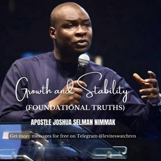 GROWTH AND STABILITY FOUNDATIONAL TRUTHS IGOCG ASABA NIGERIA