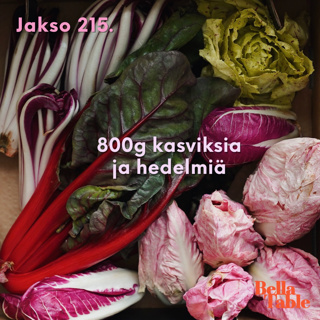 215. 800g kasviksia ja hedelmiä