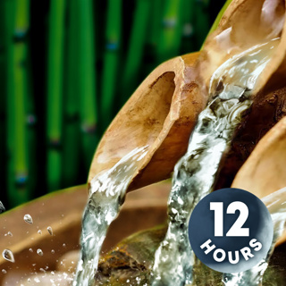 Bamboo Water Fountain 12 Hours | Relax & Get Your Zen On with Water Sounds White Noise