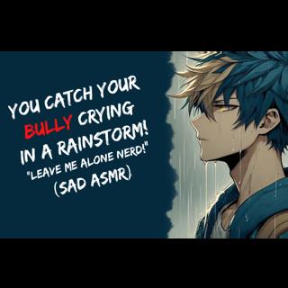 You Catch Your Bully Crying In A Rainstorm! "Leave Me Alone Nerd!" (Sad ASMR)