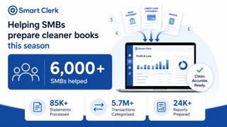 Smart Clerk Celebrates Milestone as More Than 6,000 Small Business Owners Adopt Its AI Bookkeeping Platform