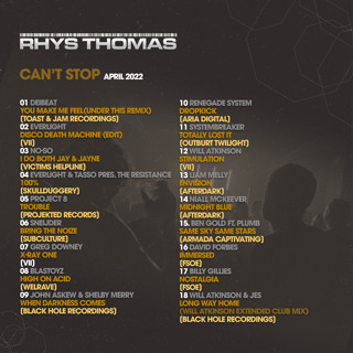 Episode 88: Rhys Thomas - Can't Stop (April 2022)