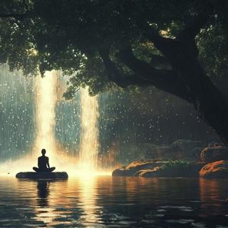 💤 8 Hour Deep Binaural Meditation | 3Hz Delta Wave Binaural Beats, Ambient Music, Rain for Healing Sleep 😴
