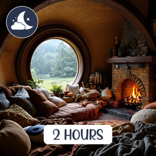 Rainy Night in Hobbiton: Cozy Hobbit Room ASMR with Fireplace & Rain Sounds