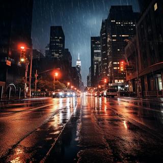 8 Hours of Rain Sound, City Traffic Ambience for Deep Sleep ASMR