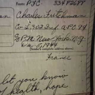 PFC Charles A. Fritchman, Jr., US Army, 302nd Infantry