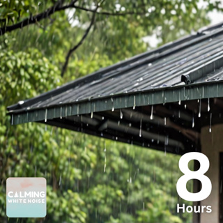 ☔️ Heavy Rain on Metal Roof for Immediate Sleep (8 Hours) | Gentle Rain for Sleeping