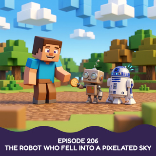 The Robot Who Fell Into a Pixelated Sky
