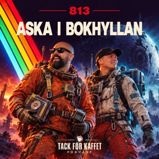 813. Aska i bokhyllan.