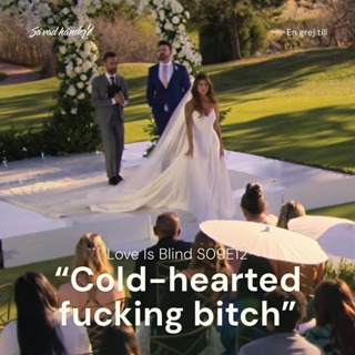 En grej till: Love is Blind s09e12 – ”Cold-hearted fucking bitch!”