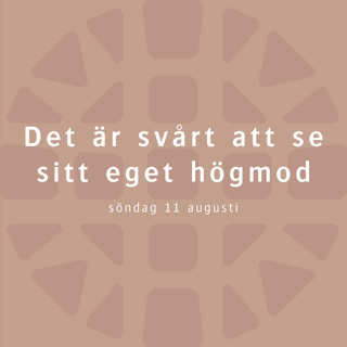 Det är svårt att se sitt eget högmod – Robert Eriksson