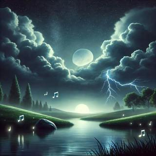 😴⛈️🎵 Relaxing MUSIC and Gentle THUNDER to Reduce STRESS and Improve SLEEP