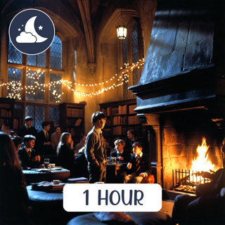 Ravenclaw Tower at Midnight: Snowy Christmas ASMR | Harry Potter Ambience (1 Hour)