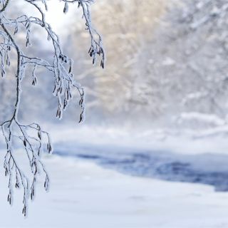 Snow Falling and River - 10 Hours Sleep Sound