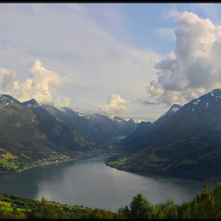 Olden is a village and urban area in the municipality of Stryn in Vestland county, Norway.