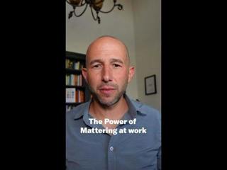 The Power of Mattering at Work 