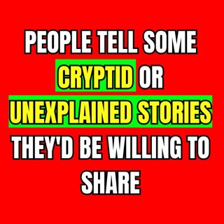 People Tell Some Cryptid Or Unexplained Stories They'd Be Willing To Share