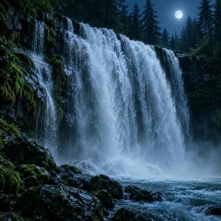💧 BROAD WATERFALL and an EXTREMELY STEADY WATER CURTAIN — 2 H of natural power for deep sleep