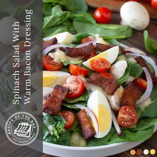 Spinach Salad With Warm Bacon Dressing