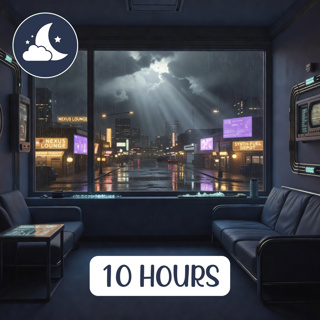 Cyberpunk 10 Hours Motel Rain Sounds for Deep Sleep and Relaxation