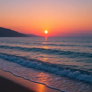 Relaxing Dusk Sea Waves in Italy | Gentle Ocean Ambience for Sleep and Meditation