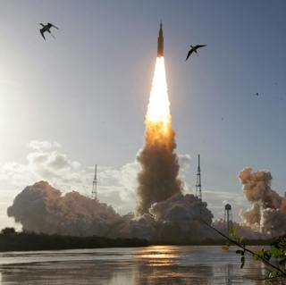 Flying to the moon