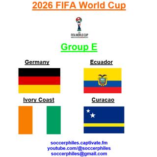 2026 FIFA World Cup - Group E – Germany, Ecuador, Ivory Coast, Curacao