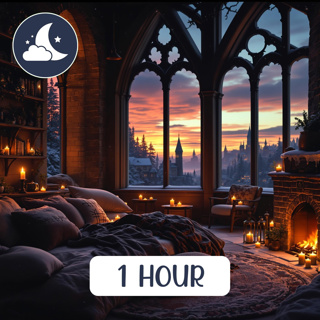 Hufflepuff Dormitory Christmas Ambience | Harry Potter ASMR Relaxing Sounds ⚡