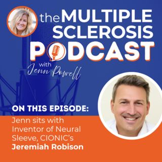 Jenn sits with Inventor of Neural Sleeve, CIONIC’s Jeremiah Robison