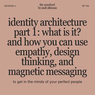 identity architecture part 1: what is it? and how you can use empathy, design thinking, and magnetic messaging to to get in the minds of your perfect people
