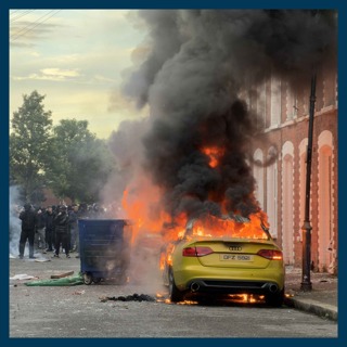 Belfast on fire