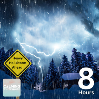 Heavy Hail Storm with Rain and Thunderstorm Sounds (8 Hours)